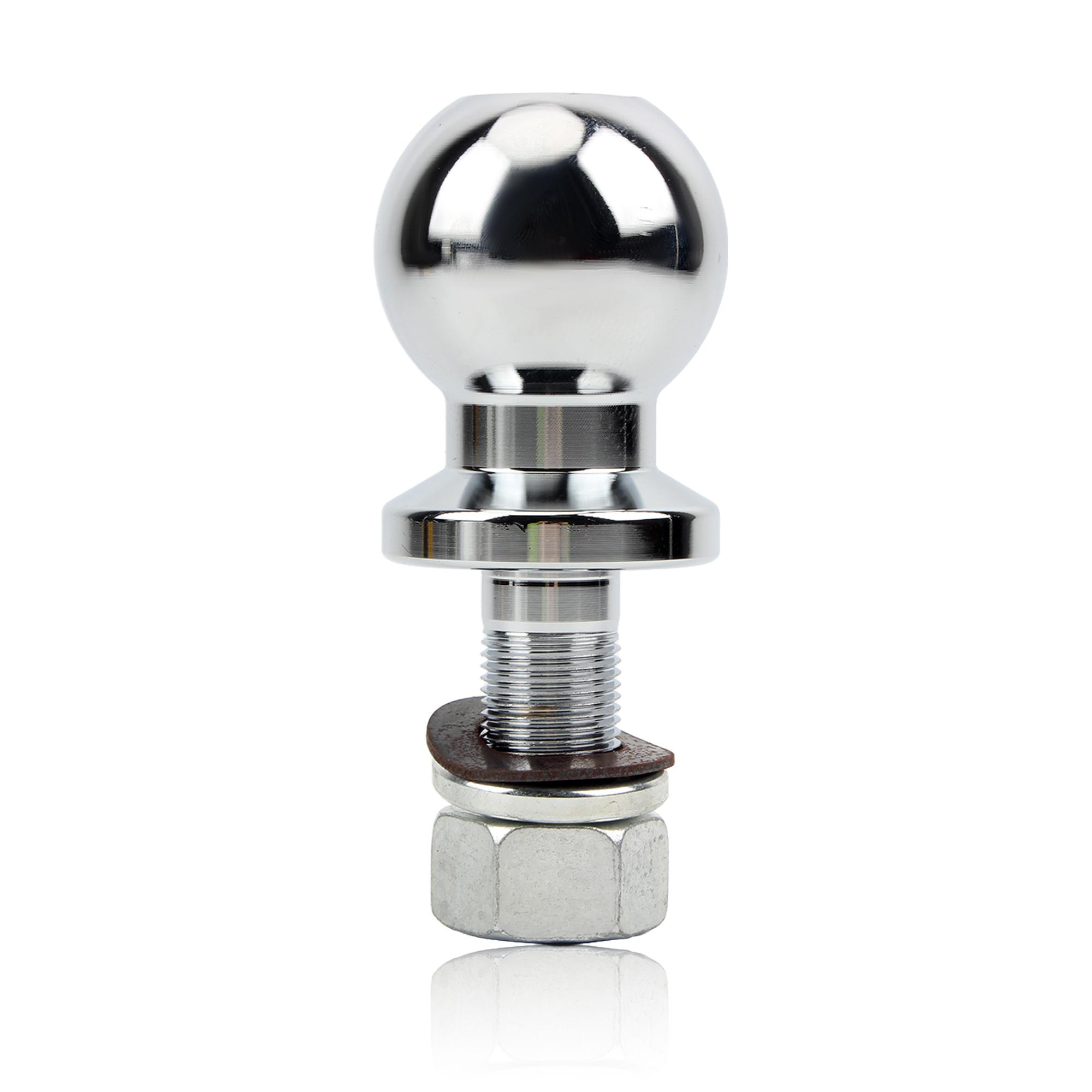 ATV UTV Ball Head Towing Hitch 50mm Chrome Tow Ball Shank Dia Durable Bumper Replacement Coupling Trailer Parts 2000 3500 6000LB