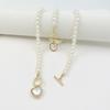 Elegant French Pearl Heart Necklace & Bracelet Set