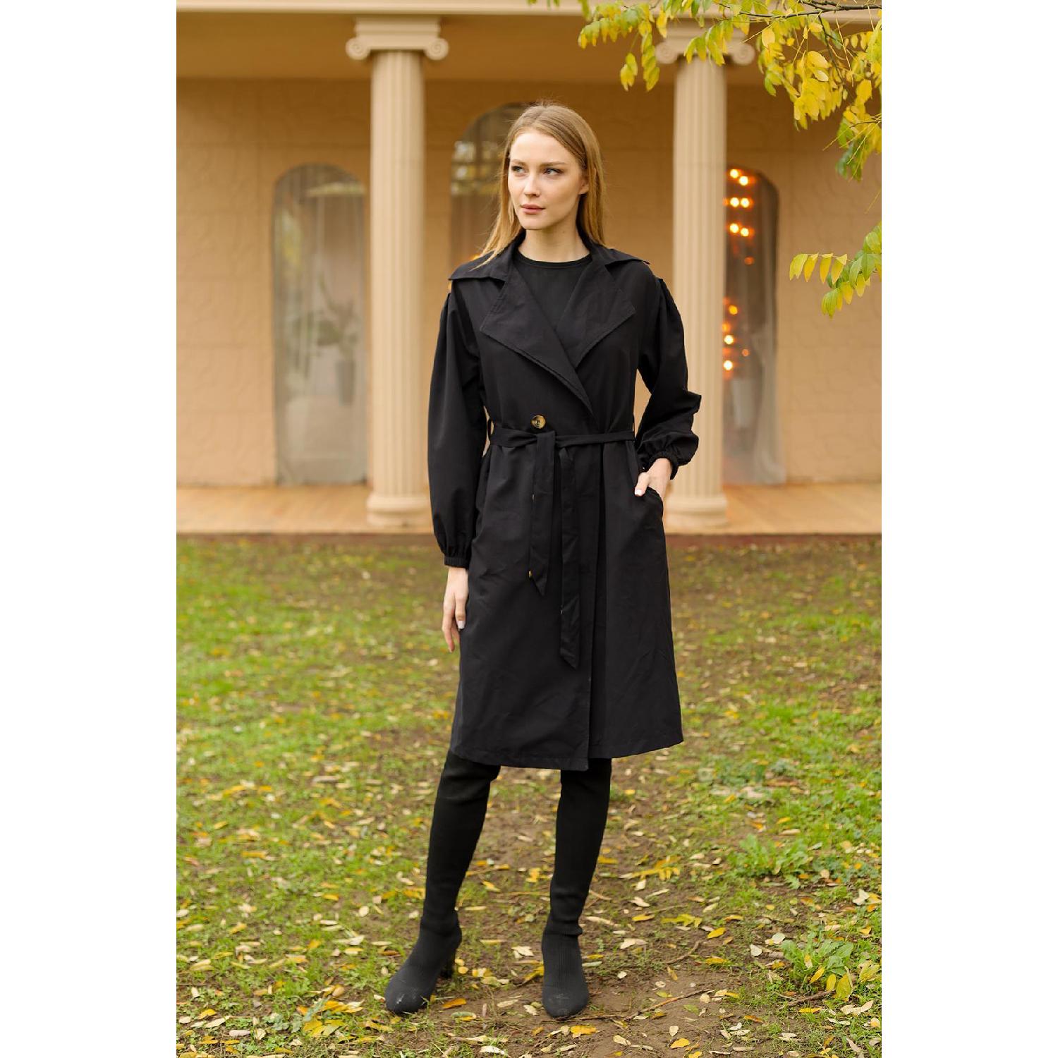 

7319a Тренч с запонками-воздушными шарами Черный