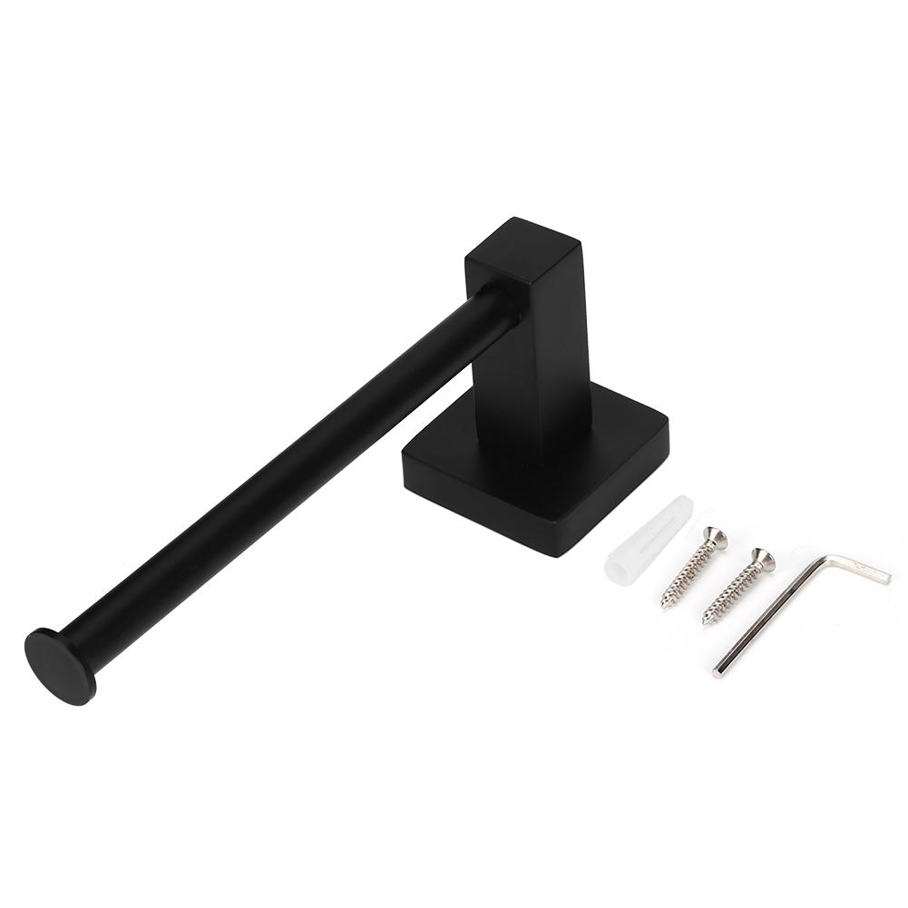 Wall Mount Toilet Paper Holder Bathroom Tissue Holder Paper Roll Dispenser Black