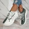 Butterfly Printed Breathable Sneakers for Women Lightweight Anti-Slip Woman's Sports Shoes  Fashion Lace-Up Tennis Shoes