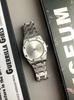 Logo free square watch for men with niche design, high-end silver steel band calendar quartz watch