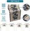 Halloween Goth Style Skulls Flowers Linen Table Runner Dresser Scarves Farmhouse Kitchen Dining Table Runner Party Decorations