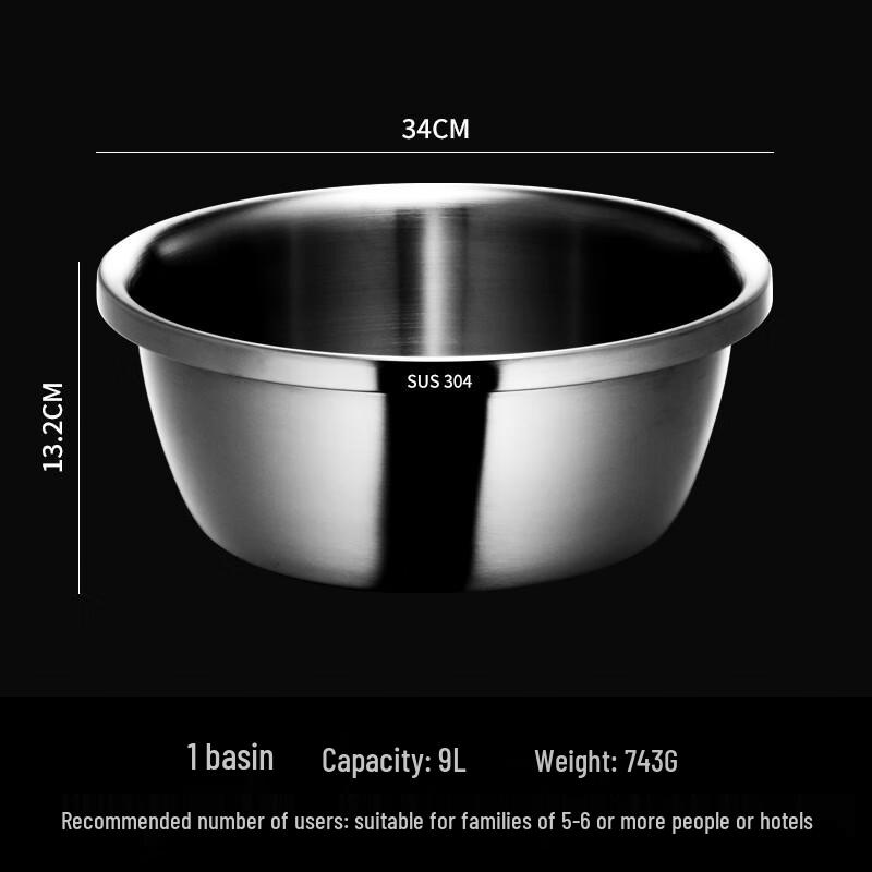 Lijia 304 Edelstahl Mehrzweck-Küchenschüssel