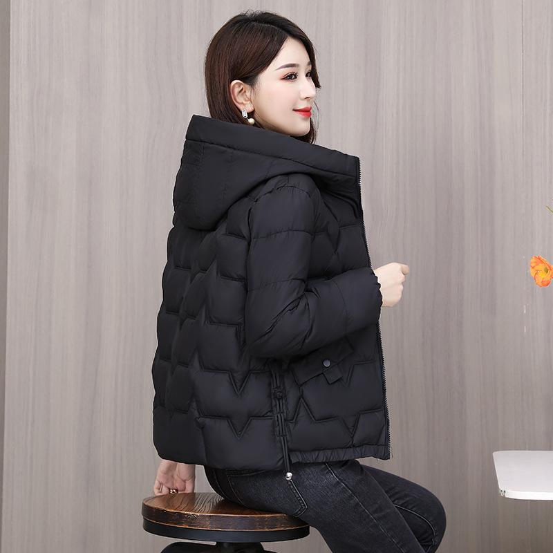 Hooded Down Padded Mom Padded Jacket Thin Padded Jacket Short Winter Coat