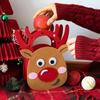 Reusable Felt Christmas Gift Pouch Holiday Treat Bag for Candy Apple Exchange Party Supplies Christmas Festive Favor