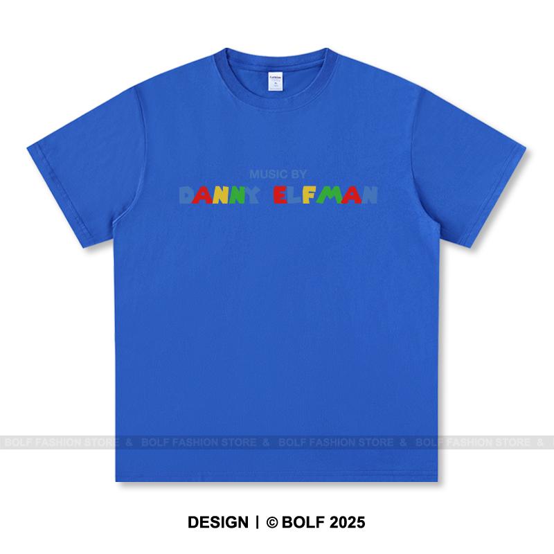 Women's Music By Danny Elfman Printed T-Shirt 100% Cotton Oversized Graphic Tees for Men Summer Tops Film Score Streetwear