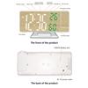 Large Display Wood Pattern LED Alarm Clock with Rotating Projectors And Temperature Humidity Display Snooze Function