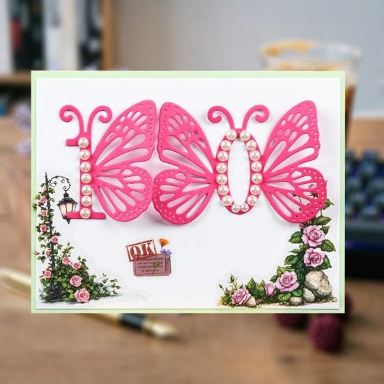 Butterfly Number Die, Scrapbooking Butterfly Die Cut, Metal Cutting Dies for Birthday Card Making Photo Album Embossing DIY Paper Crafts