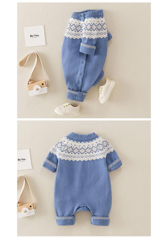 Newborn Baby Boy Autumn Romper: Class A, 100-Day Full Moon Outfit, Spring/Autumn Jumpsuit