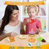 Montessori Wooden Burger Stacking Toys For Toddler Kids Preschool Learning Educational Toys Fine Motor Skill Kitchen Toys Gift