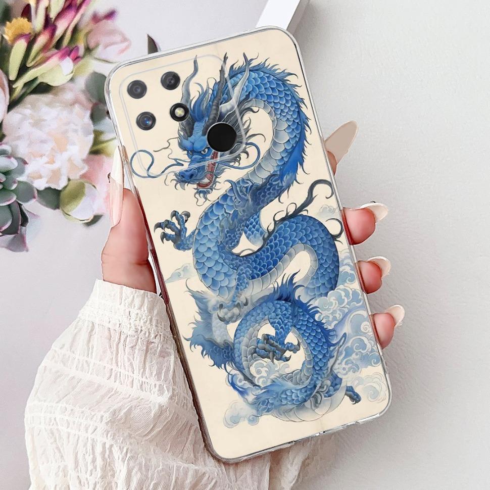 Soft Full RMX3430 Protective Cover For Realme Narzo 50A Casing Cat Pattern For Realme Narzo 50A Narzo50A Silicone Covers Case