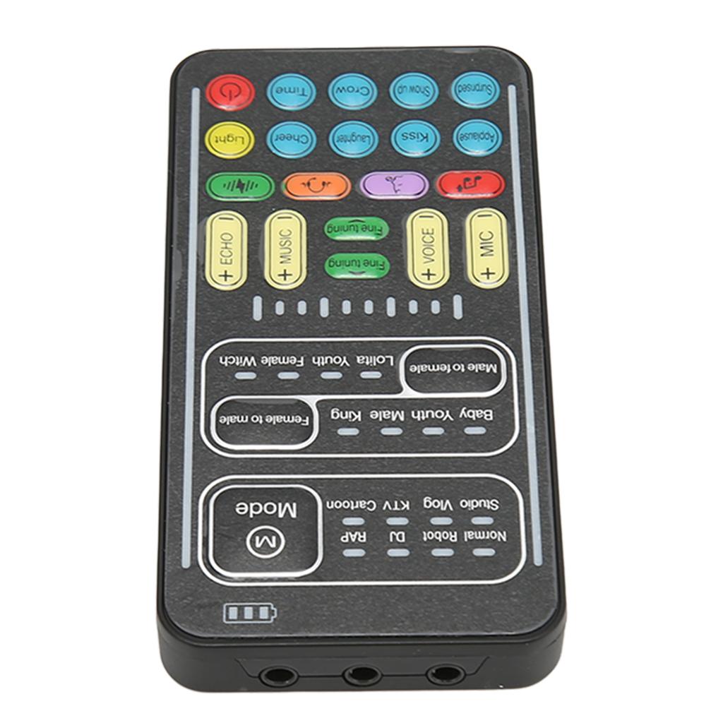 Voice Changer Multifunctional 8 Sound Effects Portable Handheld Mini Sound Card Voice Changer for