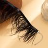 Unique Black Feather Choker Necklace Vintage Clavicle Chain Jewelry Fashion Gothic Neck Chains Party Accessories