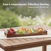 Wood Snack Tray with Glass Bowls Wooden Serving Dishes Appetizer