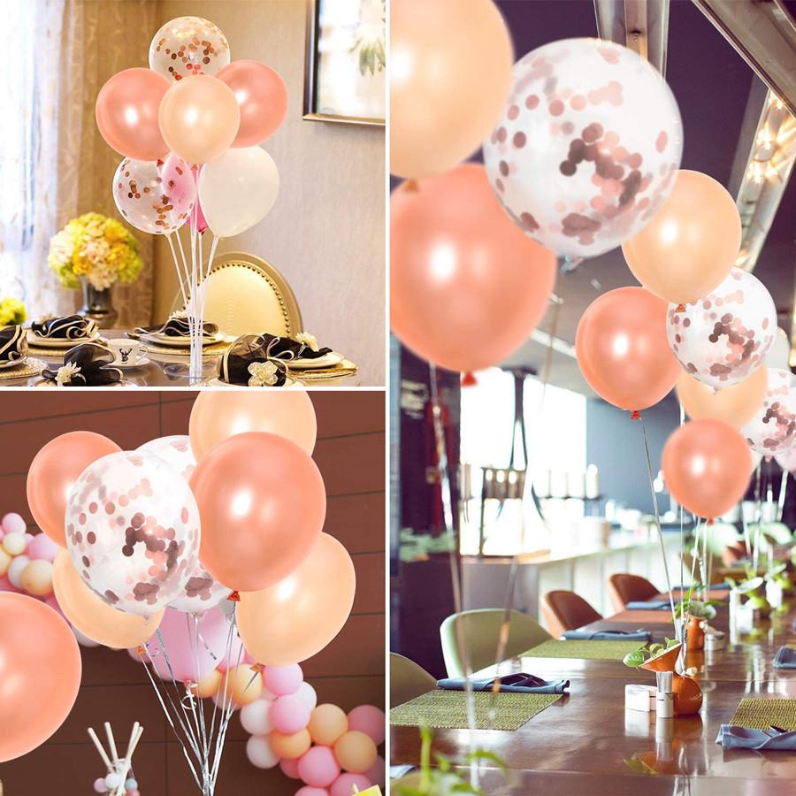 12-calowe przezroczyste balony lateksowe z konfetti i cekinami na wesela, urodziny i uroczystości świąteczne