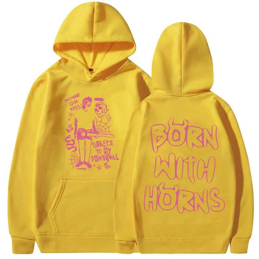 Rapper MGK Machine Gun Kelly Tour 2025 Album Merch Kapuzenpullover Herren Damen Retro Ästhetik Sweatshirt Mode Hohe Qualität Fleece Kapuzenpullover