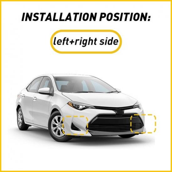 Fog Light Cover Set For 2017-2019 Toyota Corolla Front Driver and Passenger Side
