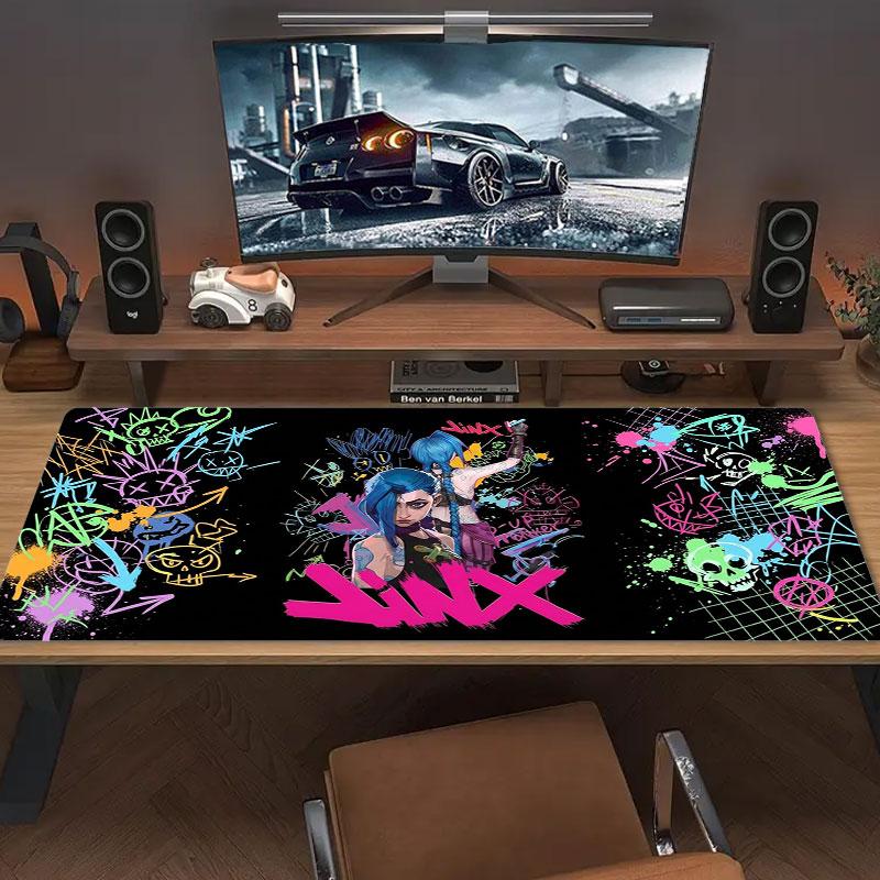 Cyberpunk Warrior Large Size Mouse Pad Large Gaming Table Cushion Nonslip Laptop Tablet Big Mousepad Xxl Mat Mini Pc Playmat With Lock Edge