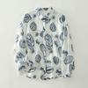 DIMANAF 2025 New Plus Size Women Tops Shirts Tees Solid Casual Loose Long Sleeve Blouse Autumn Print Cotton
