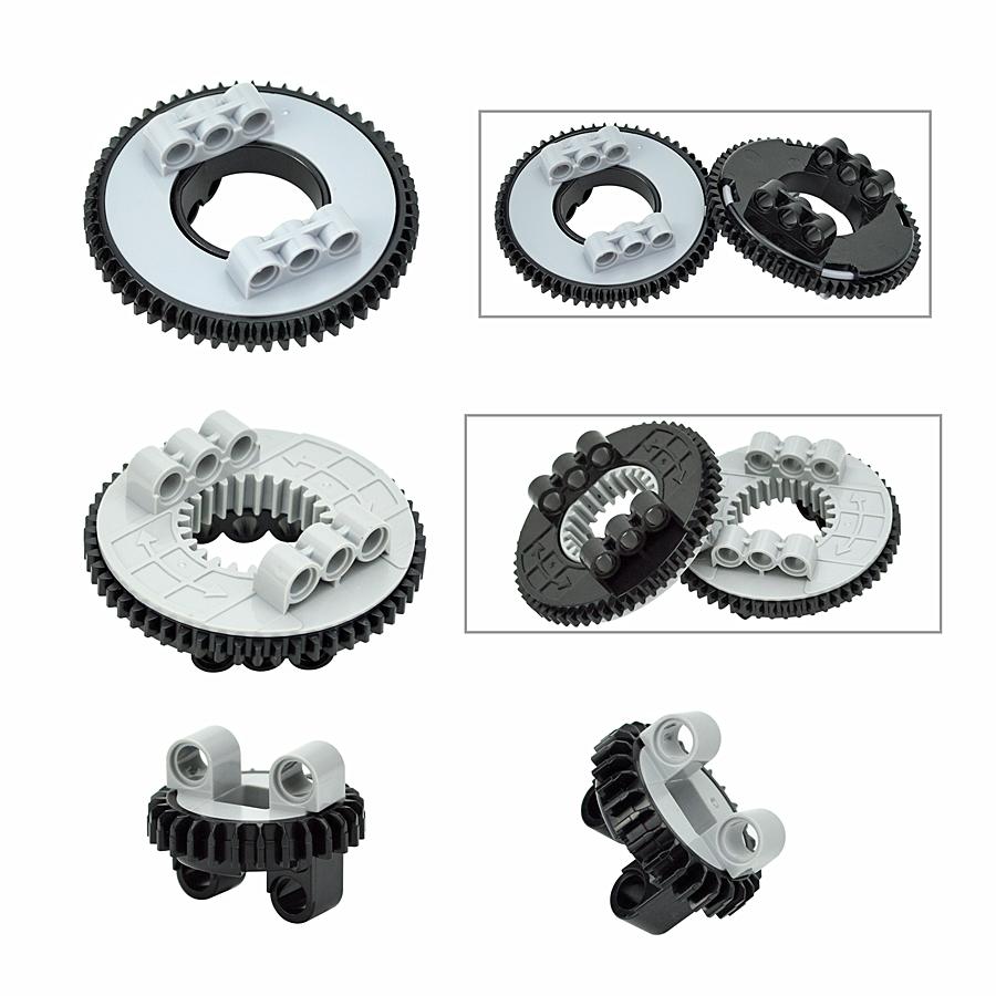 Building Blocks Gears Technical Turntable Parts Rotating Plate MOC Compatible With 18938 18939 48452 50163 Kids Toys