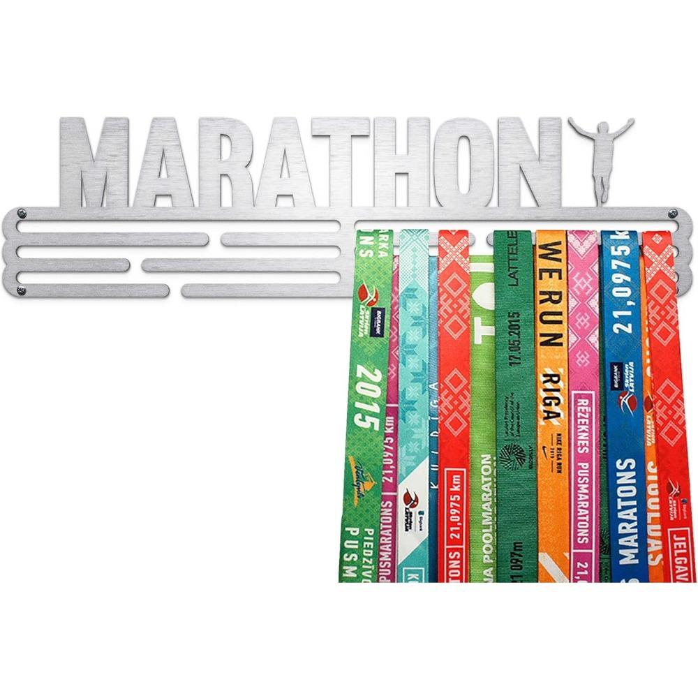 

Steel Medal Holder Wall Mount Display Rack for Marathon Runner Sports Awards Heavy Duty Iron Frame срібний