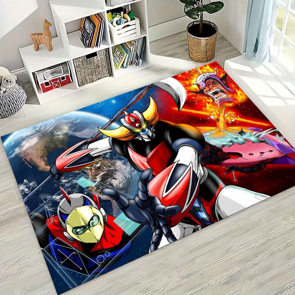 2026 New UFO Robot Grendizer U Cartoon Rug for Bedroom Living Room Sofa Home Doormat Decor,Large Kids Play Non-slip Floor Mat