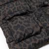 Womens Casual Loose Hooded Leopard Print Puffer Coat Winter Fashion Outerwear