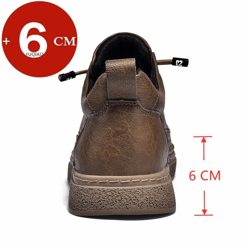 Sneakers Booster da Uomo Scarpe con Zeppa Chunky Rialzo Altezza Soletta 6cm Uomo Rialza Alto Pelle Primavera Autunno Rialzo Sportive