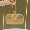 Beaded Bag with Fringes - Formal Handbag with Embedded Diamonds - Evening Bag with Diamonds