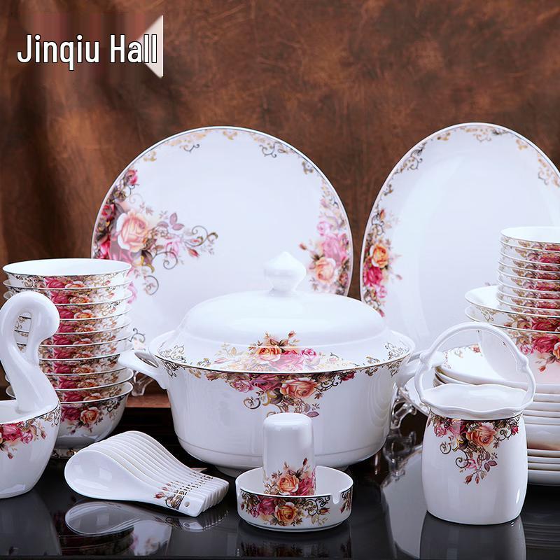 

Jingdezhen 62-Piece European Ceramic Dinnerware Set