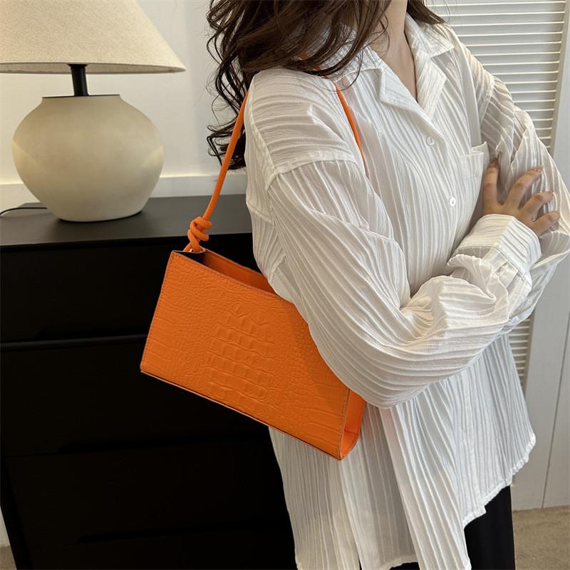 Chic Casual Small Square Bag Elegant Crossbody Purse For Women In Various Colors Including Black White Green And Orange