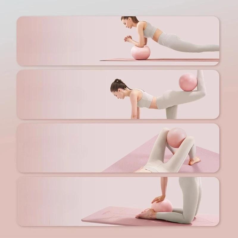 Kadın Spor Salonu Yoga Fitness Topu Kalınlaştırılmış Tip Patlamaya Dayanıklı Çap 25 cm Pilates Egzersizi Mini Top Bacak ve Kalça Şekillendirme