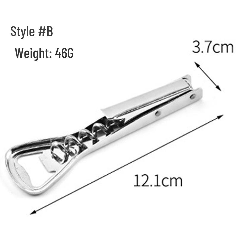 

Многофункциональный деревянный открыватель для вина и пива с ножом-морским коньком и АБС-пулером