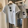 Women's Summer Casual Sports Two-Piece Set: Stylish Short Sleeve Top and Shorts