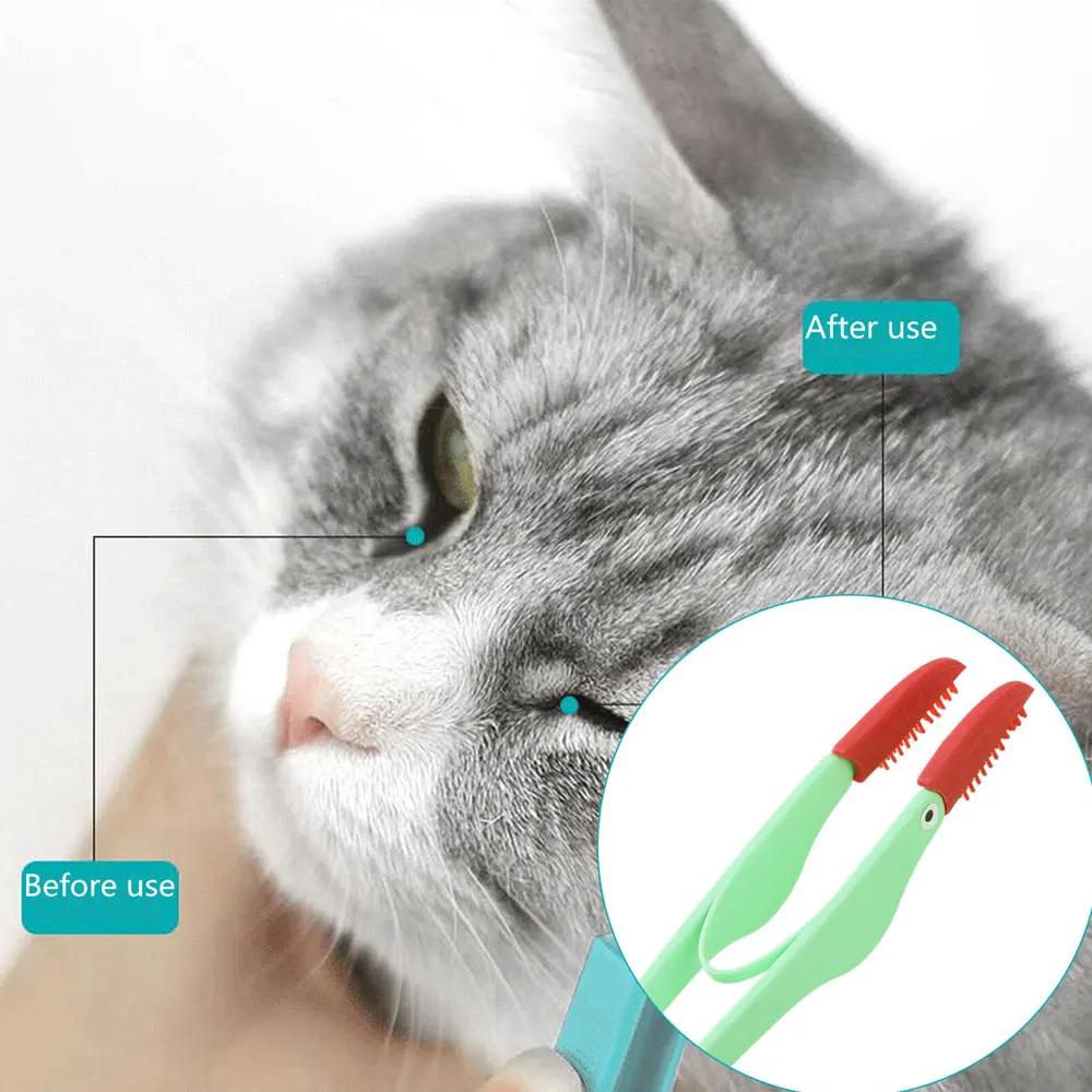 Pet Grooming Tools Dog Eyes Comb Pet Tear Silicone Remover Comb Cleaning Brush for Small Cat Dog