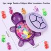 New 1PC Night Glow Large Turtle+Mini Luminous Turtles Figurines Resin Craft Glowing Turtle Storage Ornament Landscape Desktop