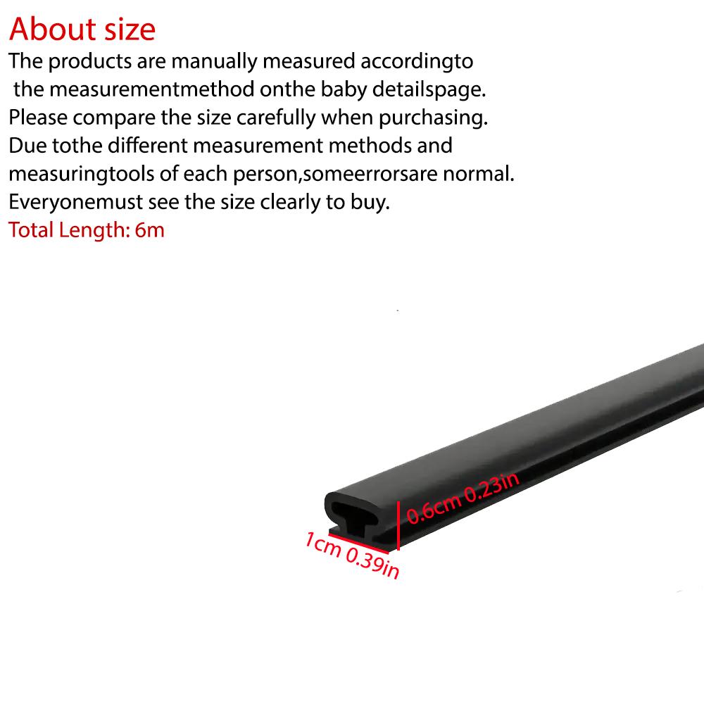 1 Piece Security Door Access Door Window Sealing Strip TPE Weatherproof Anti-Collision Strip Sound Insulationself-Adhesive