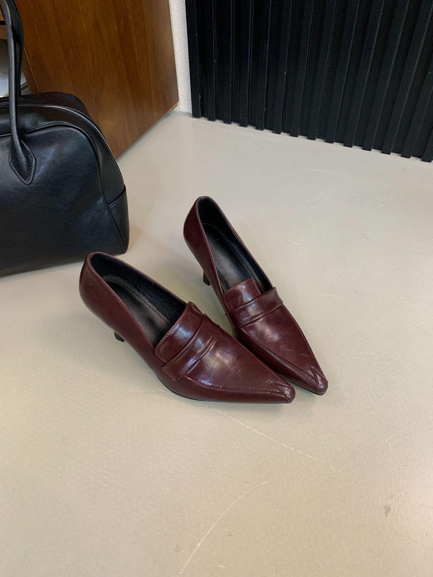 Women s Pointed Toe Spring Stylish Elegant Office Pumps - Fashionable Footwear 35 вино красного