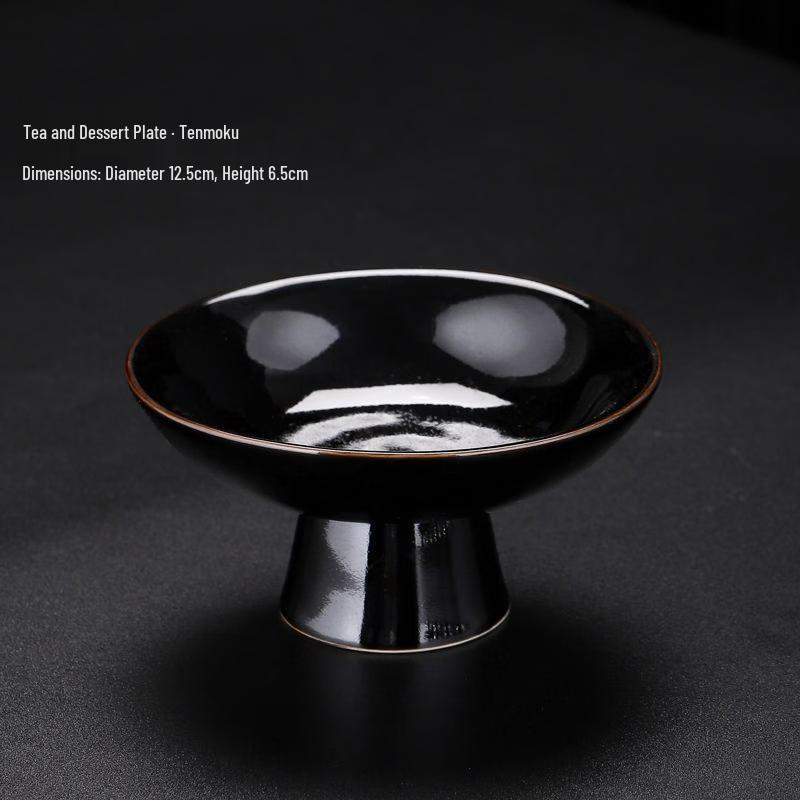 Chaxun Tenmoku Kiln-Glazed Fruit Plate