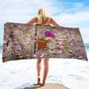 Red Petal Print Beach Towel Beautiful Flowers Girls Women Sport Pool Towels Quick Drying Bathroom Towel Camping Beach Blanket