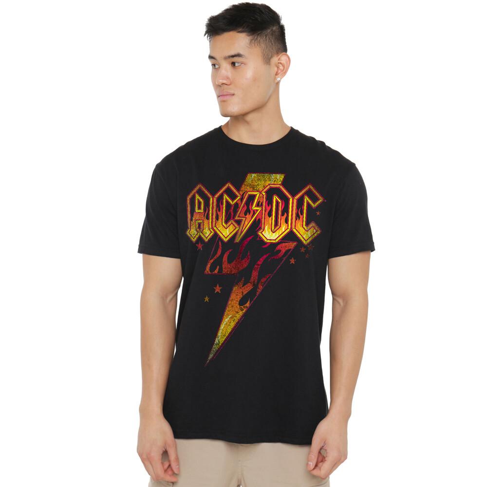 Футболка AC/DC Fire Bolt S-2XL, Черная унисекс футболка XXXXL