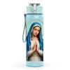 1PC Virgin Mary Holy Portrait Print 750ml Color Plastic Sports Water Bottle Leakproof Flip Straw Lid Suitable for Sports Office Home Use