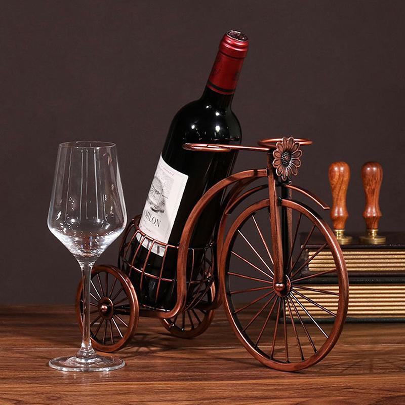 Creative Metal Wine Rack Vintage Wine Bottle Storage And Holder Bar Home Decoration Display Stand