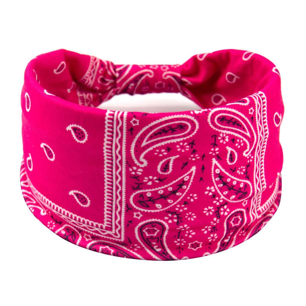 Bohemian Cashew Yoga Übung Stirnband Anti Schweiß und Feuchtigkeit Absorbieren Elastische Baumwolle Stirnband Knoten Stirnband