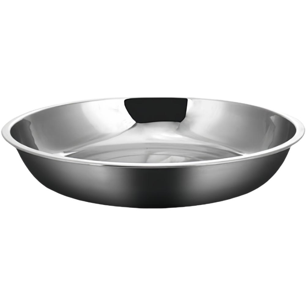 Stainless Steel Round Lunch Plate Three Compartment Portable D