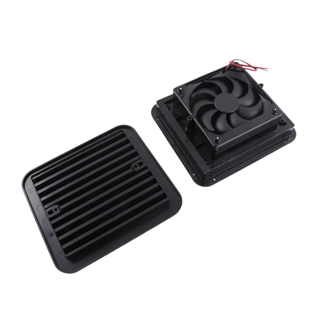 12V 4W Cooling Fan with Shutters Vent One‑Way Side Strong Wind Air Exhaust Car Styling Camper Accessories