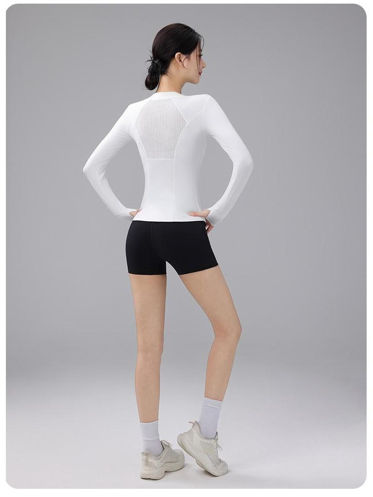 Women's Slim Fit Long Sleeve Sports Top - Autumn/Winter Yoga Running Wear