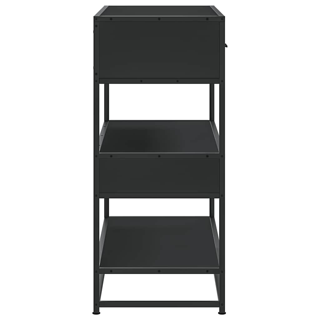 Console Table Black 90x35x80 Cm Particleboard