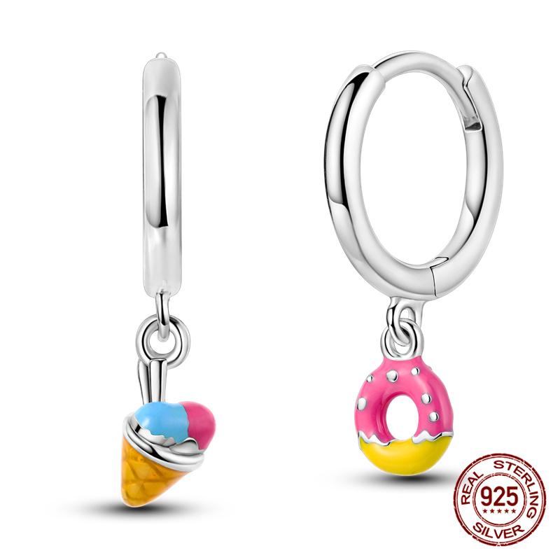 Original 100% S925 Silver Sweet Cherry Strawberry Sweetheart Avocado Women's Earrings Engagement Anniversary Gift